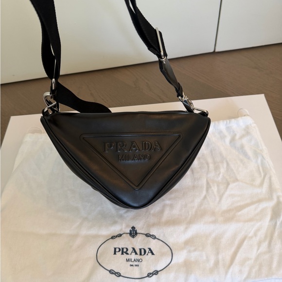 Prada Black Triangle Bag with Key Holder - Picture 6 of 6